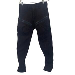 Riot Division Zipped heavy cotton brown Moto pants
